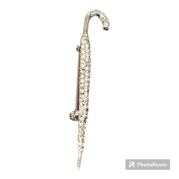 Vintage Unique studded umbrella brooches pin - Picture 1 of 9